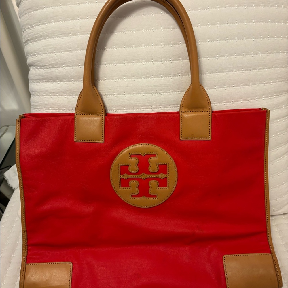 Tory Burch Red and Tan Women's Bag